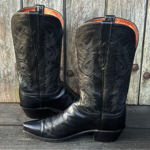 Lucchese 1883 Savannah Women's Cowboy Boots in Classic Black